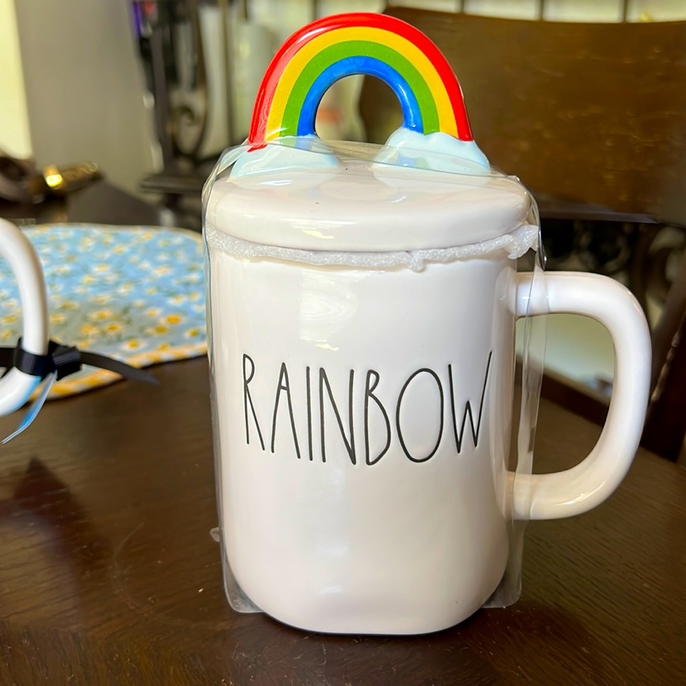 RAE DUNN RAINBOW WITH TOPPER